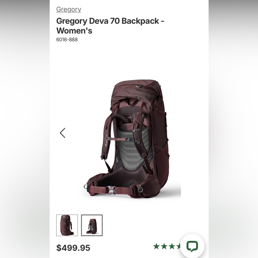 Deva 70L Gregory Backpack - Picture 2 of 5